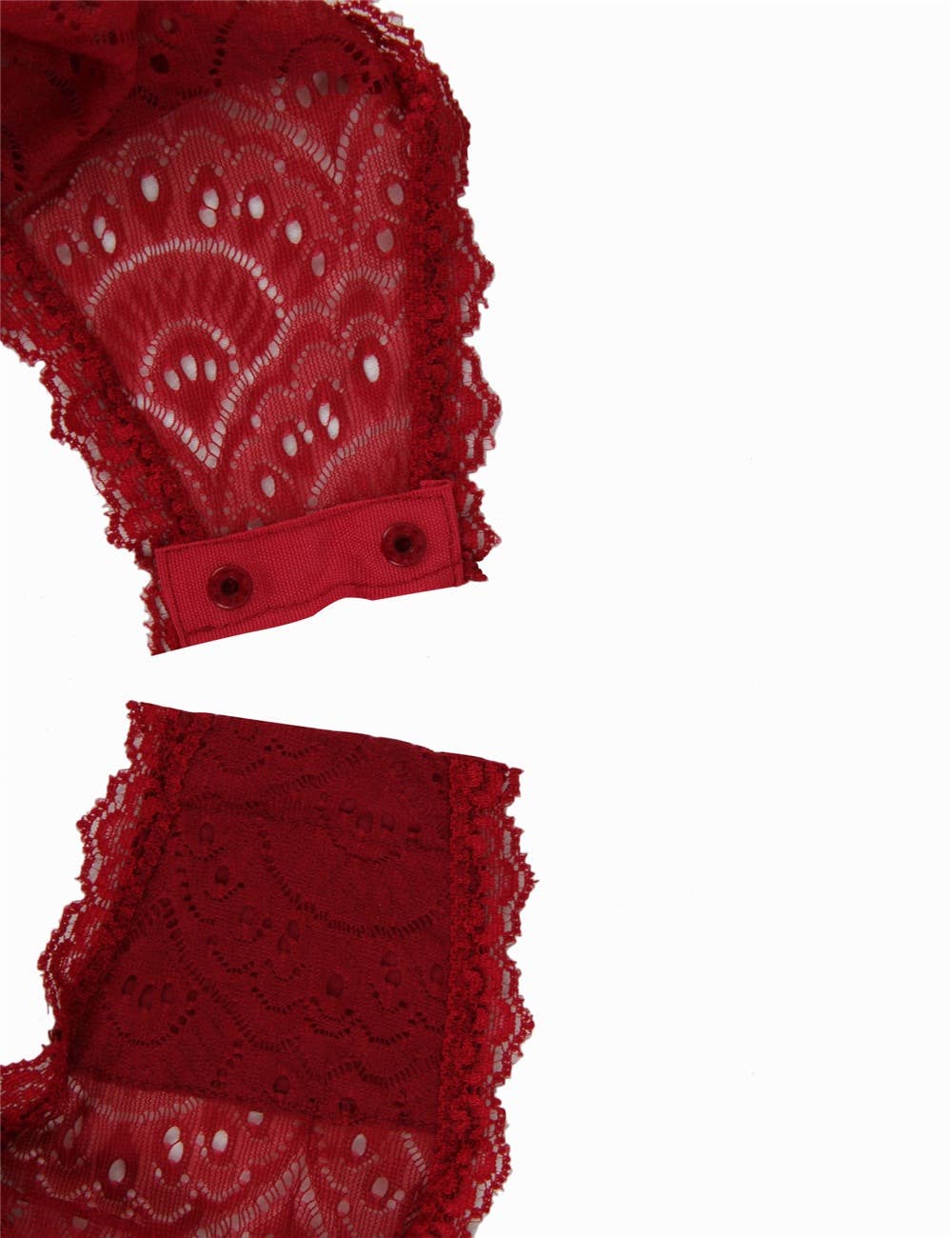 Lace Crochet Bodysuit w/ Satin Sash